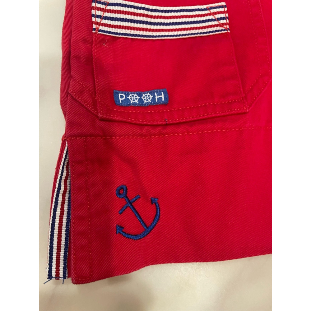 Vintage Baby Disney Winnie the Pooh Piglet Jumper Overall Dress 6 12 mo Nautical - Picture 2 of 6